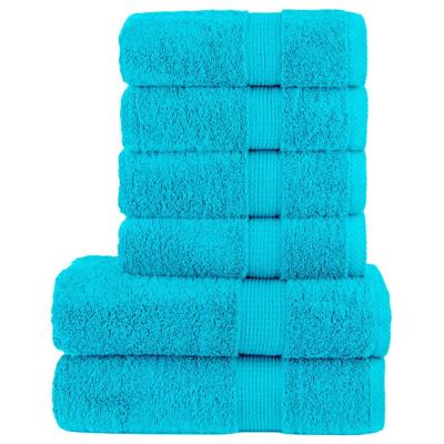 6-delige Handdoekenset SOLUND 600 g/m turquoise