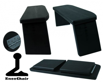 Meditatiebankje Rubberhout Inklapbaar Zwart