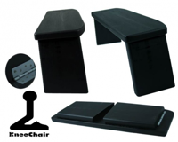 Meditatiebankje Rubberhout Inklapbaar Zwart - thumbnail