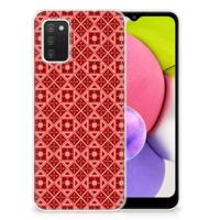 Samsung Galaxy A03S | TPU bumper | Batik Rood - thumbnail