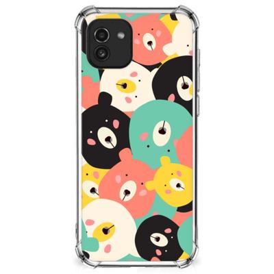 Samsung Galaxy A03 Stevig | Bumper Hoesje | Bears Samsung Galaxy A03 Stevig | Bumper Hoesje | Bears