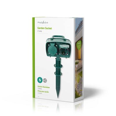 Nedis Stekkerdoos 2-voudig, 1,5 m, groen