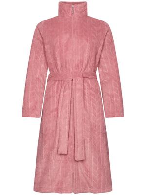 Fleece oudroze badjas rits Fleece oudroze badjas rits