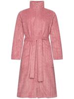 Fleece oudroze badjas rits - thumbnail