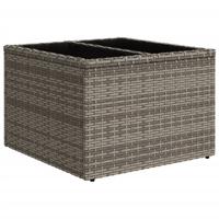8-delige Loungeset met kussens poly rattan grijs - thumbnail