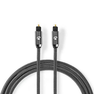 Nedis CATB25000GY20 Digitale Audiokabel Toslink Male - Toslink Male Gun Metal Grey Gevlochten Kabel Nedis CATB25000GY20 Digitale Audiokabel Toslink Male - Toslink Male Gun Metal Grey Gevlochten Kabel