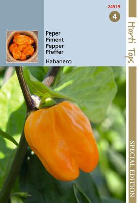 Zaden Peper Habanero oranje Hortitops - Hortitops