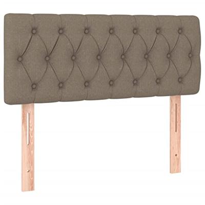 Hoofdbord LED 90x7x78/88 cm stof taupe