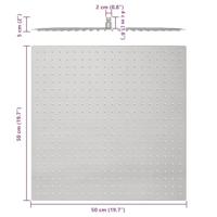 Regendouchekop vierkant 50x50 cm roestvrij staal 304 - thumbnail