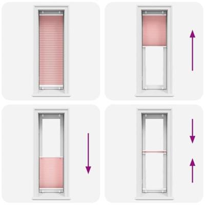 Pliss rolgordijn 50x150 cm stofbreedte 49,4 cm polyester roze