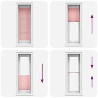 Pliss rolgordijn 50x150 cm stofbreedte 49,4 cm polyester roze - thumbnail