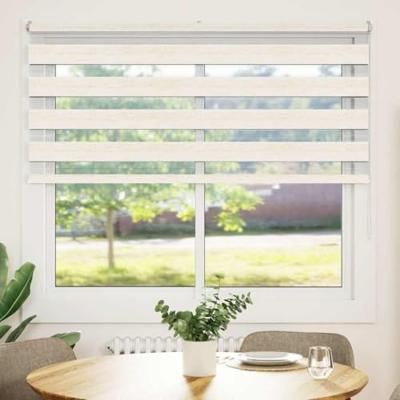 VidaXL Zebra rolgordijn 155x100 cm stofbreedte 150,9 cm marmerbeige