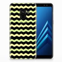 Samsung Galaxy A8 (2018) TPU bumper Waves Yellow - thumbnail