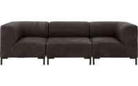 Goossens Excellent Bank Marshall donkerbruin, leer, 1,5-zits, urban industrieel - thumbnail