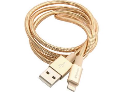 Verbatim Lightning roestvrij stalen synchronisatie- & oplaadkabel 100 cm goud