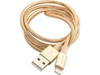 Verbatim Lightning roestvrij stalen synchronisatie- & oplaadkabel 100 cm goud - thumbnail