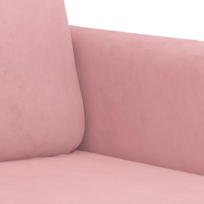 2-delige Loungeset met kussens fluweel roze