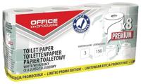 OFFICE products toiletpapier, 3-laags, 150 vel,wit, pak van 8 rollen - thumbnail