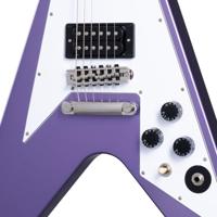 Epiphone Kirk Hammett 1979 Flying V Purple Metallic elektrische gitaar met hard case - thumbnail