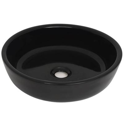 VidaXL Wastafel rond 42x12 cm keramiek zwart VidaXL Wastafel rond 42x12 cm keramiek zwart