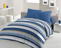 HOME PASSION STANIS microvezel dekbedset - 1 dekbedovertrek 240 x 260 cm + 2 kussenslopen 63 x 63 cm - Blauw - thumbnail