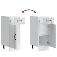 Keuken onderkast Lucca bewerkt hout hoogglans wit - thumbnail