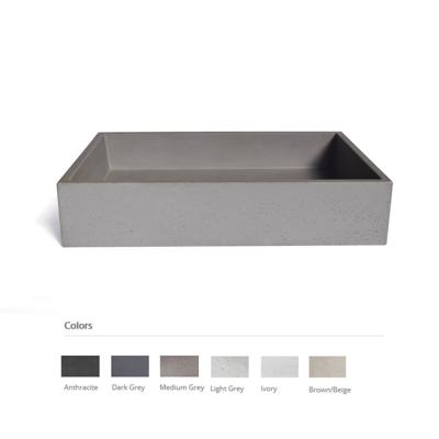 Opzet Wastafel Urbi et Orbi Immissio Beton 70x45x15 cm Licht Grijs Opzet Wastafel Urbi et Orbi Immissio Beton 70x45x15 cm Licht Grijs
