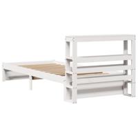 Bedframe met hoofdeinde zonder matras 90x190 cm wit - thumbnail