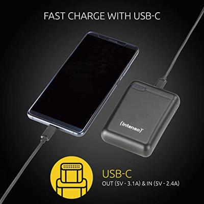 Intenso Powerbank XS10000 black 10000 mAh inkl. USB-A to Type-C - thumbnail