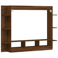Tv-meubel 152x22x113 cm bewerkt hout bruineikenkleurig - thumbnail