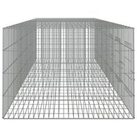 Konijnenkooi met 6 panelen 327x79x54 cm gegalvaniseerd ijzer - thumbnail