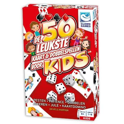 Clown Games kids 50 kaart & dobbel spellen
