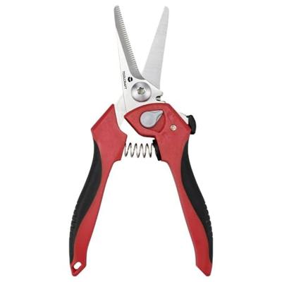 TOOLCRAFT TO-9625917 Universele schaar 205 mm Rood, Zwart