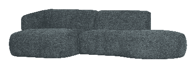 WOOOD Loungebank 'Polly' Links, Woven, kleur Blauw/Groen