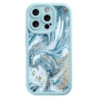 iPhone 14 Pro blauwe case - Marble sea - thumbnail
