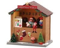 Lemax christmas world booth verlicht kerstdorp tafereel Caddington Village 2022 - thumbnail