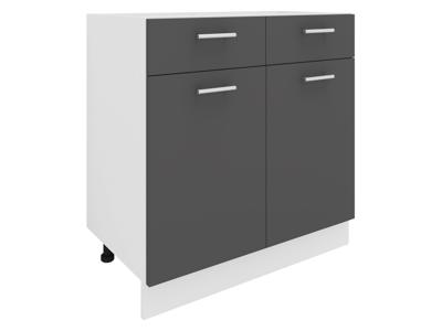 VCM Keukenkast of frontpaneel Esilo (keukenkast, Wit/antraciet, 2 Türen/ 2 Schubladen) VCM Keukenkast of frontpaneel Esilo (keukenkast, Wit/antraciet, 2 Türen/ 2 Schubladen)