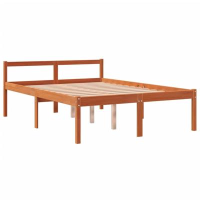 Seniorenbed massief grenenhout wasbruin 120x190 cm