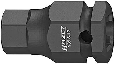 HAZET Krachtdopsleutelbit 985S-17 · 1/2 inch (12,5 mm) vierkant hol · Binnen-zeskant-profiel · SW 17 mm