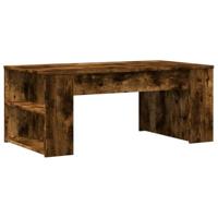 Salontafel 102x55x42 cm bewerkt hout gerookt eikenkleurig - thumbnail