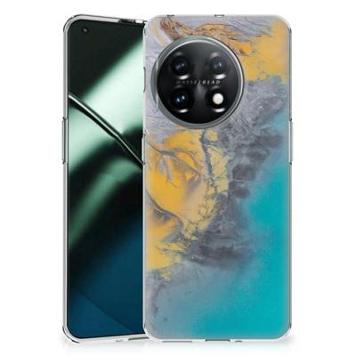 OnePlus 11 | TPU | Siliconen hoesje | Marble Blue Gold