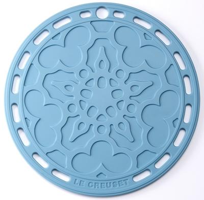 LE CREUSET - Siliconen - Onderzetter 20cm Caribbean Blue LE CREUSET - Siliconen - Onderzetter 20cm Caribbean Blue