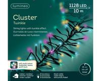 Lumineo cluster lights 10m 1128led zwart/soft multi colour - thumbnail