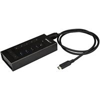 StarTech.com 7 poorts USB hub - USB-A naar 5x USB-A en 2x USB-C - USB 3.0 - 5Gbps - metaal - industriële USB hub - monteerbare USB hub (HB30C5A2CST) - thumbnail