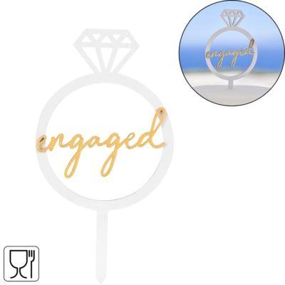 Ginger Ray taarttoper engaged 22 cm | 20 stuks