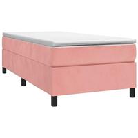 Boxspring bed fluweel roze 90x200 cm - thumbnail