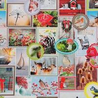 Cadeaupapier - Geschenkpapier - Colourful winter scenery 50 cm - thumbnail