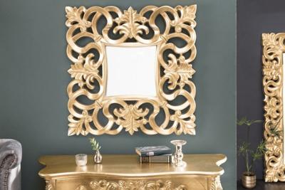 Elegante wandspiegel VENICE 75x75cm goud antieke barokstijl - 15626