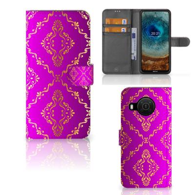 Wallet Case Nokia X10 | Nokia X20 Barok Roze Wallet Case Nokia X10 | Nokia X20 Barok Roze