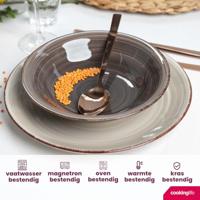 Cookinglife Diepe borden / Pastaborden Delice Grijs ø 21 cm - 6 stuks - thumbnail